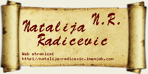 Natalija Radičević vizit kartica